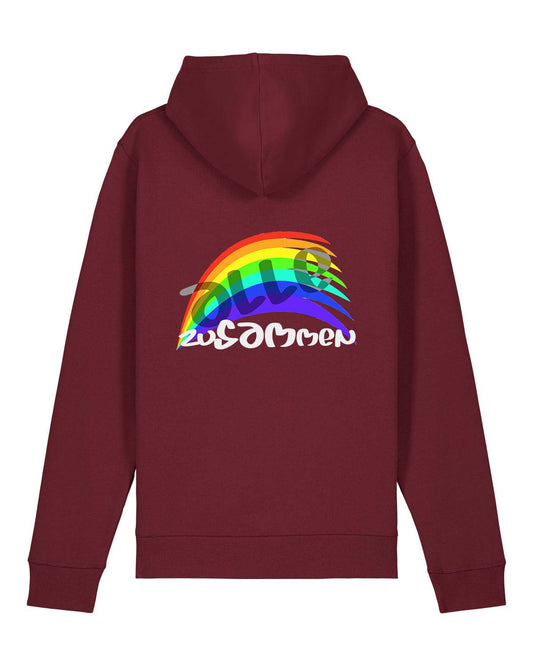 Erwachsenen Unisex Hoodie Burgunderrot