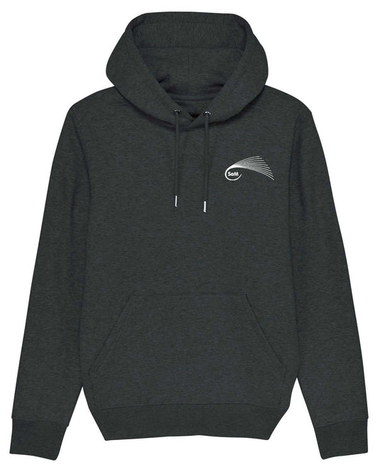 Erwachsenen Unisex Hoodie Dunkelgrau meliert