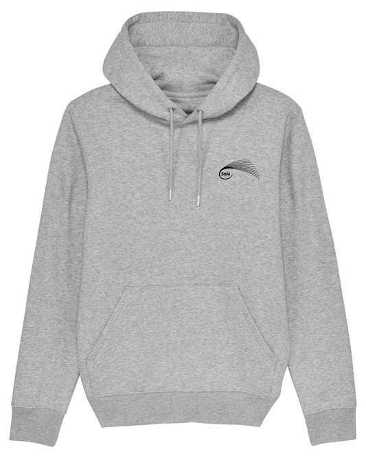 Erwachsenen Unisex Hoodie Hellgrau meliert