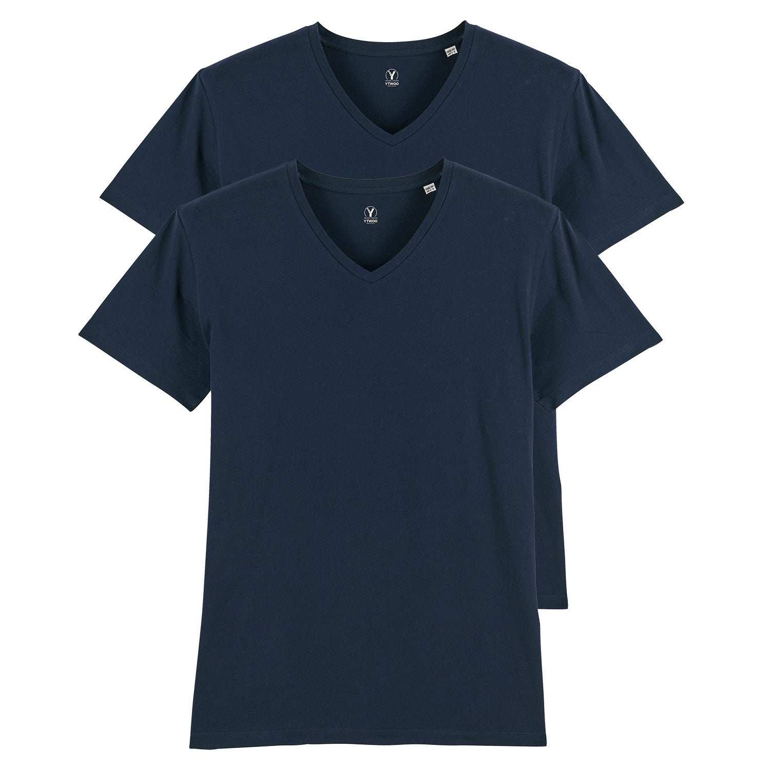 2er Pack Männer T-Shirt mit V-Ausschnitt | fair & nachhaltig