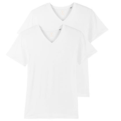 2er Pack Männer T-Shirt mit V-Ausschnitt | fair & nachhaltig