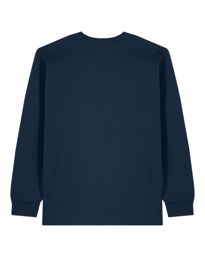 Schweres-YTWOO-Unisex-Langarmshirt-Eco-Fair-Organic-100-Bio-bauwolle-Nachhaltig-NAVY-PACK-BACK