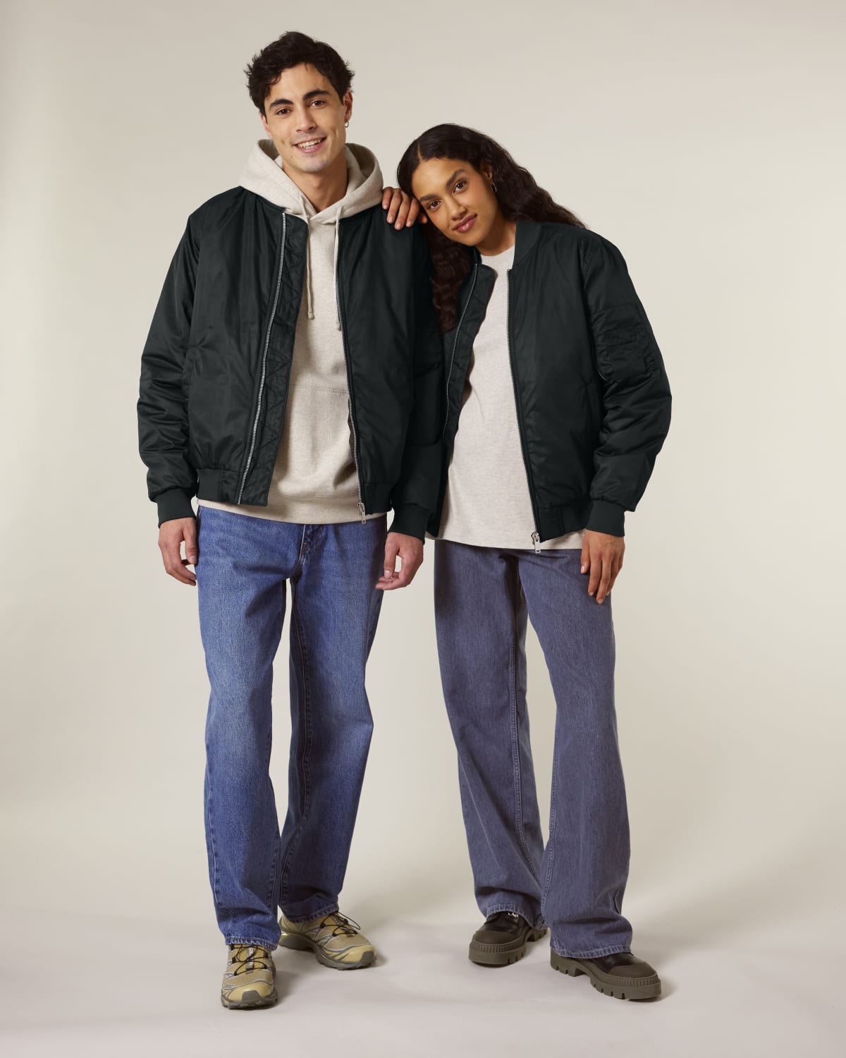 Bomber Jacke Unisex - Schwarz