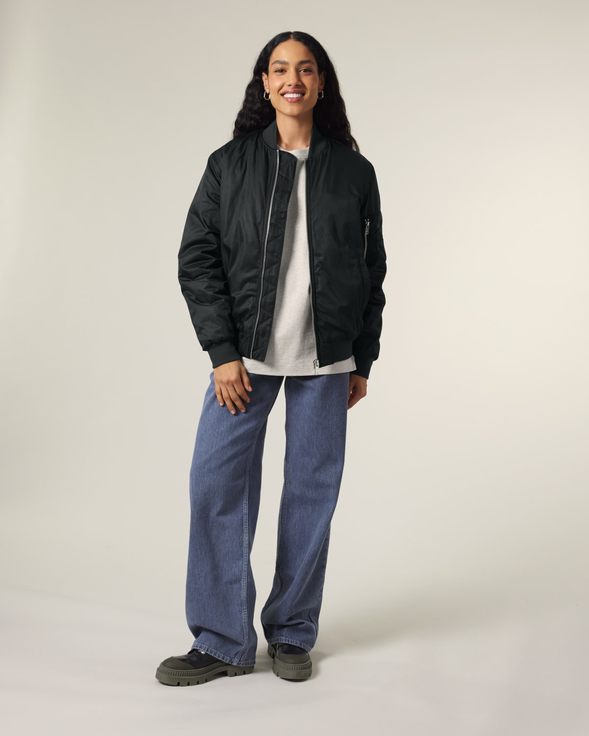 Bomber Jacke Unisex - Schwarz