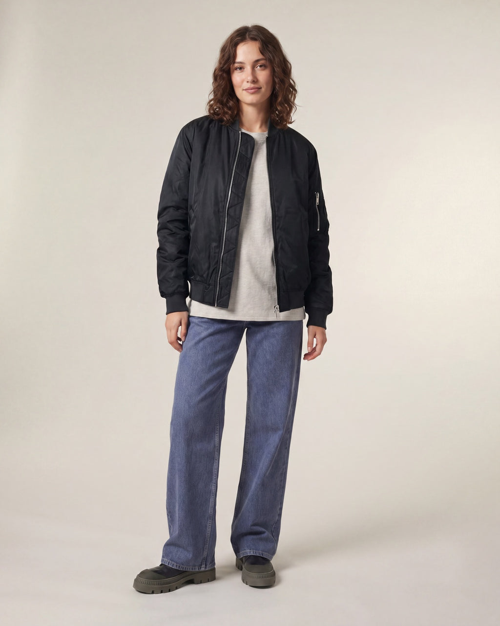 Bomber Jacke Unisex - Schwarz