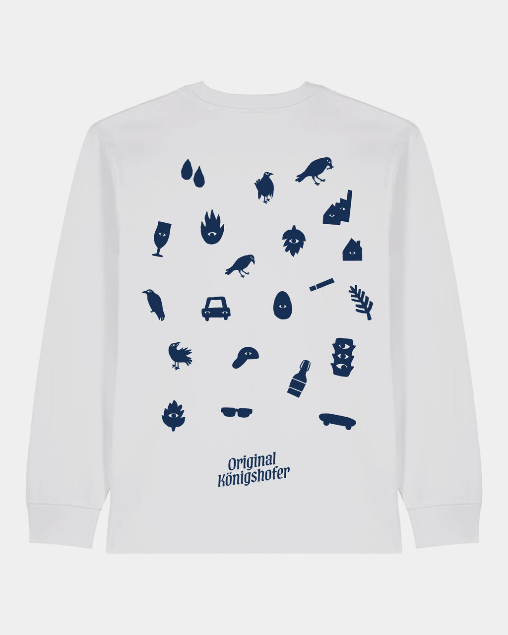 Heavy Langarmshirt Original Königshofer Brauerei Königshof - hinten - Weiß