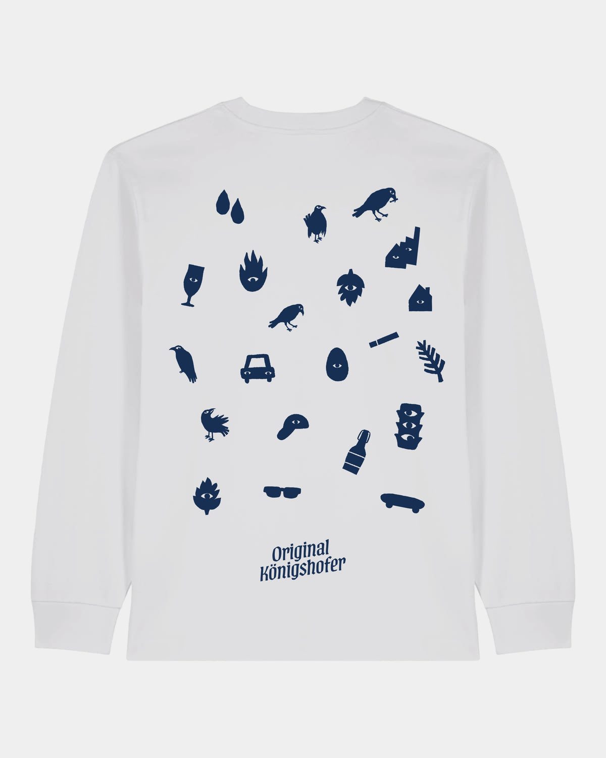 Heavy Langarmshirt Original Königshofer Brauerei Königshof - hinten - Weiß