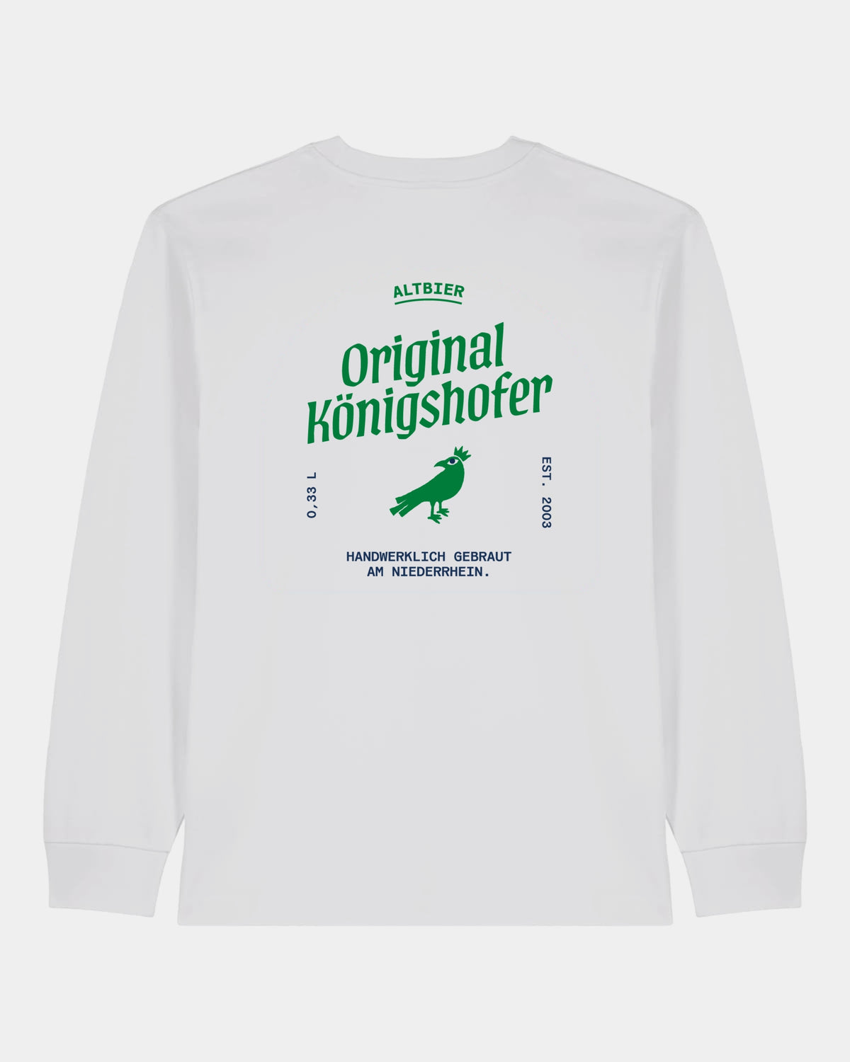 Heavy Langarmshirt Brauerei Königshof - hinten - Grün - Weiß