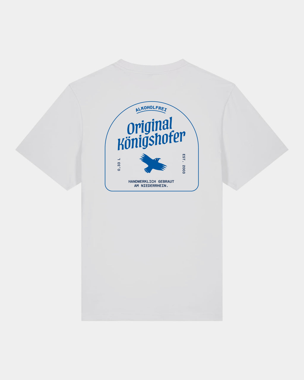 Heavy T-Shirt Brauerei Königshof - hinten - Blau - Weiß