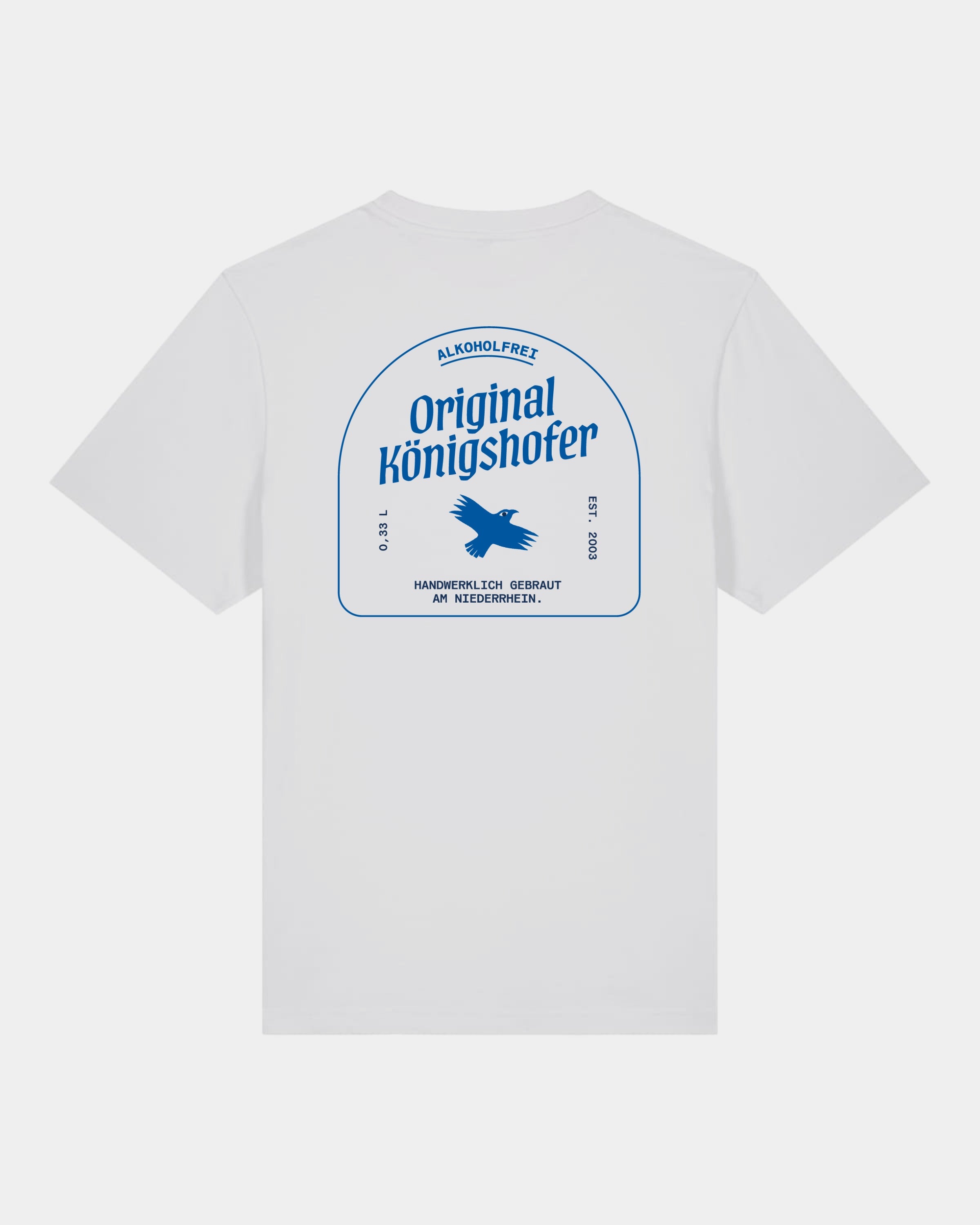 Heavy T-Shirt Brauerei Königshof - hinten - Blau - Weiß