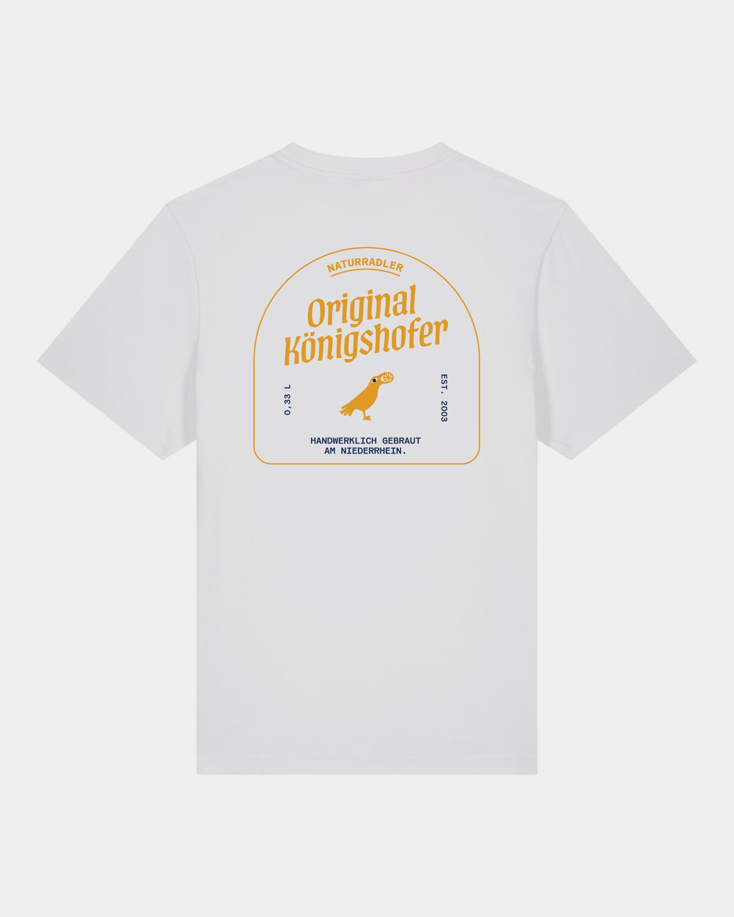 Heavy T-Shirt Brauerei Königshof - hinten - Gelb - Weiß