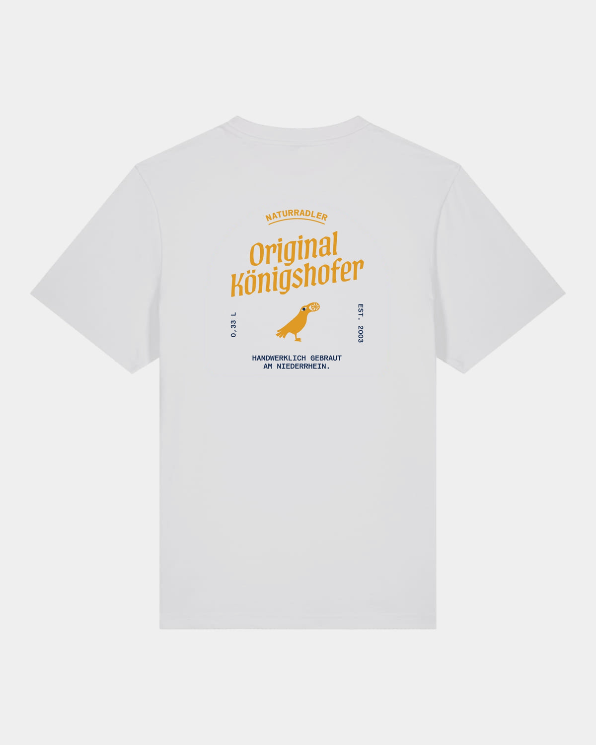 Heavy T-Shirt Brauerei Königshof - hinten - Gelb - Weiß