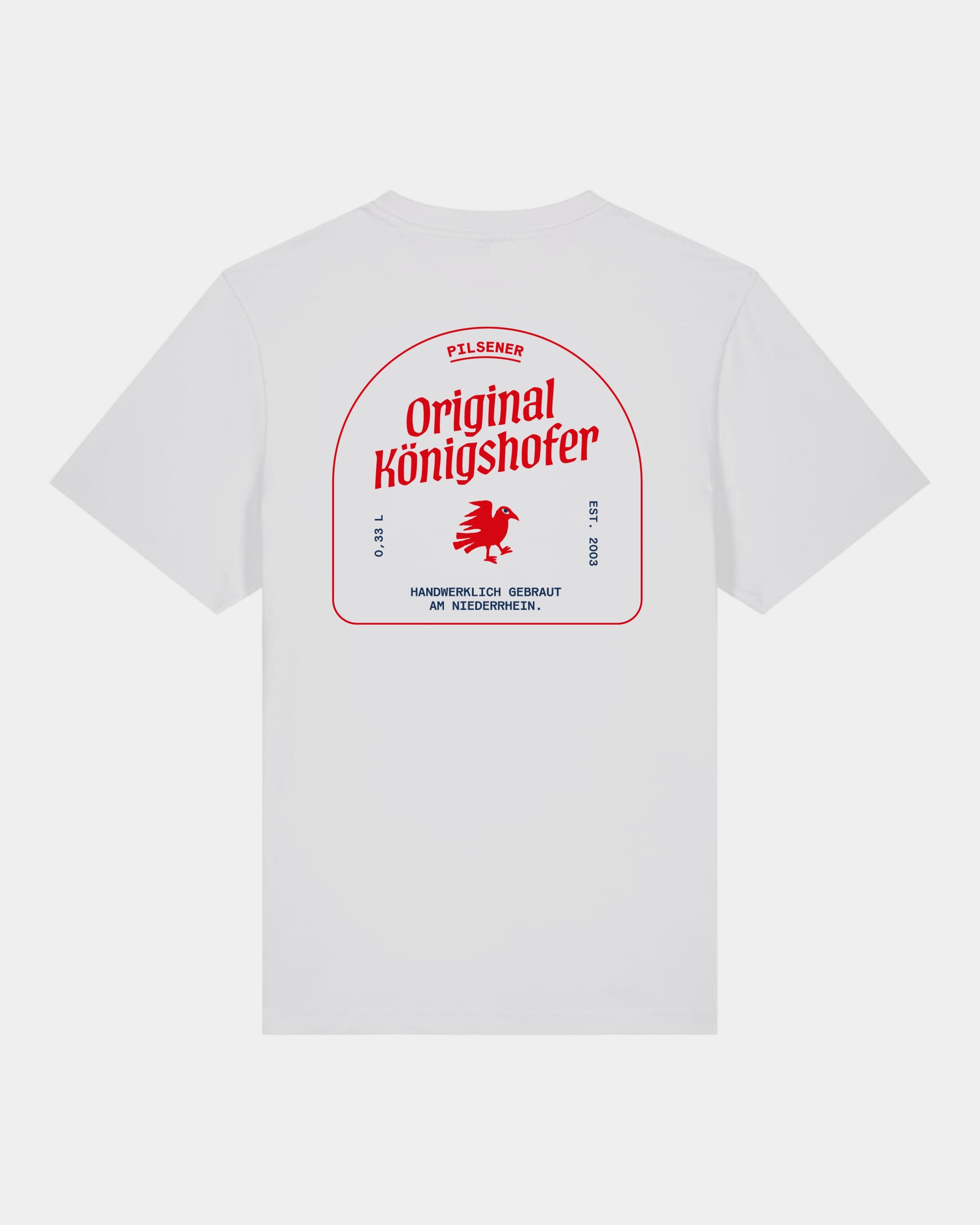 Heavy T-Shirt Brauerei Königshof - hinten - Rot - Weiß