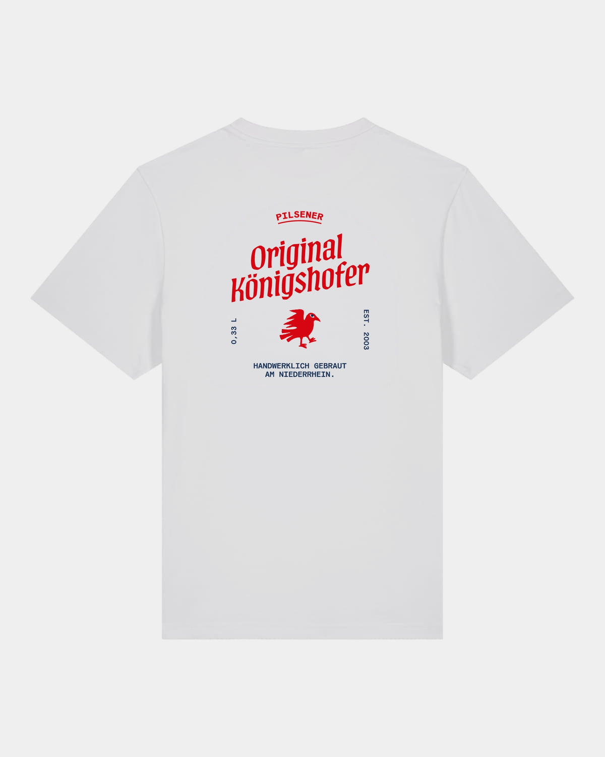 Heavy T-Shirt Brauerei Königshof - hinten - Rot - Weiß