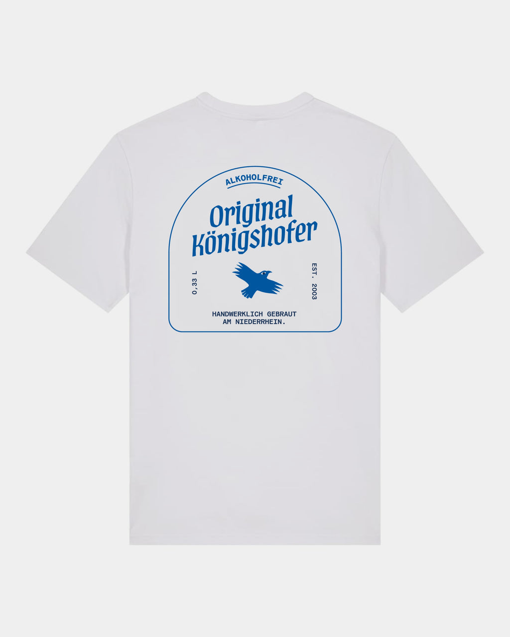 Mediumweight T-Shirt Brauerei Königshof - hinten - Blau - Weiß