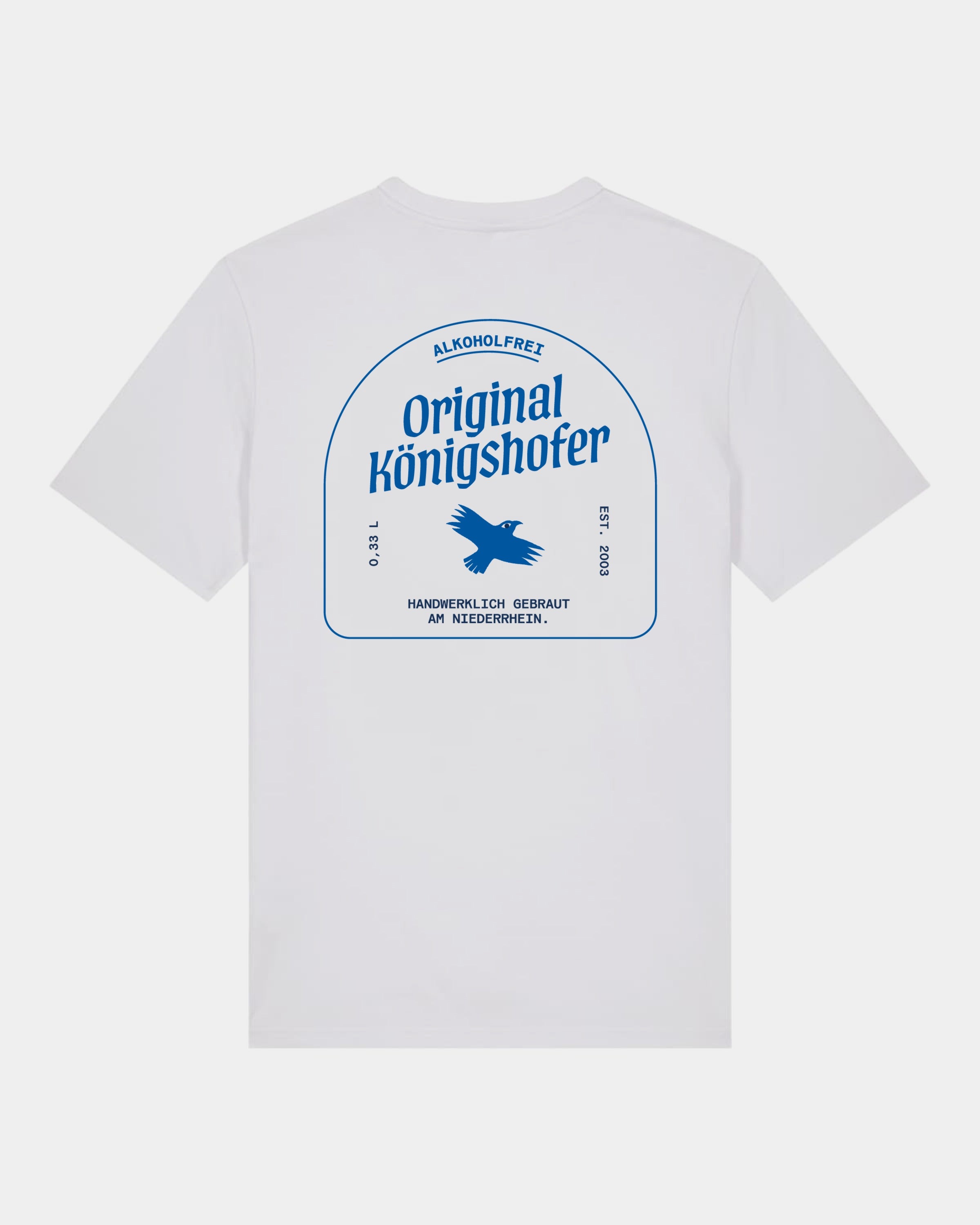 Mediumweight T-Shirt Brauerei Königshof - hinten - Blau - Weiß