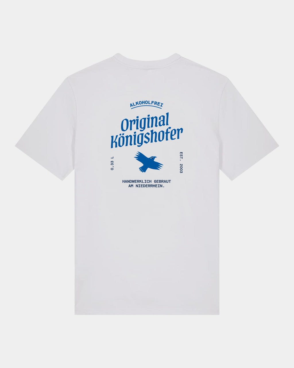 Mediumweight T-Shirt Brauerei Königshof - hinten - Blau - Weiß
