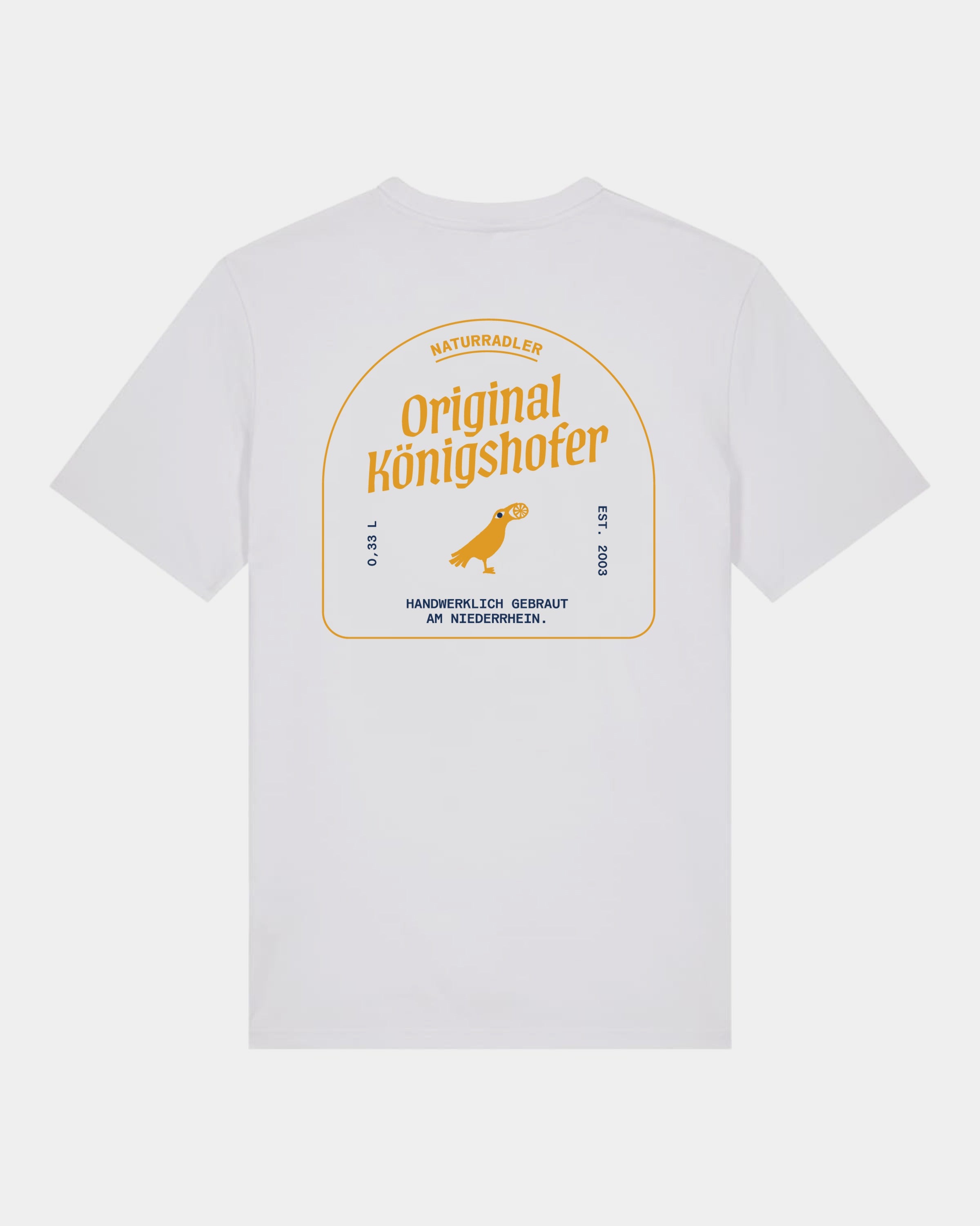 Mediumweight T-Shirt Brauerei Königshof - hinten - Gelb - Weiß
