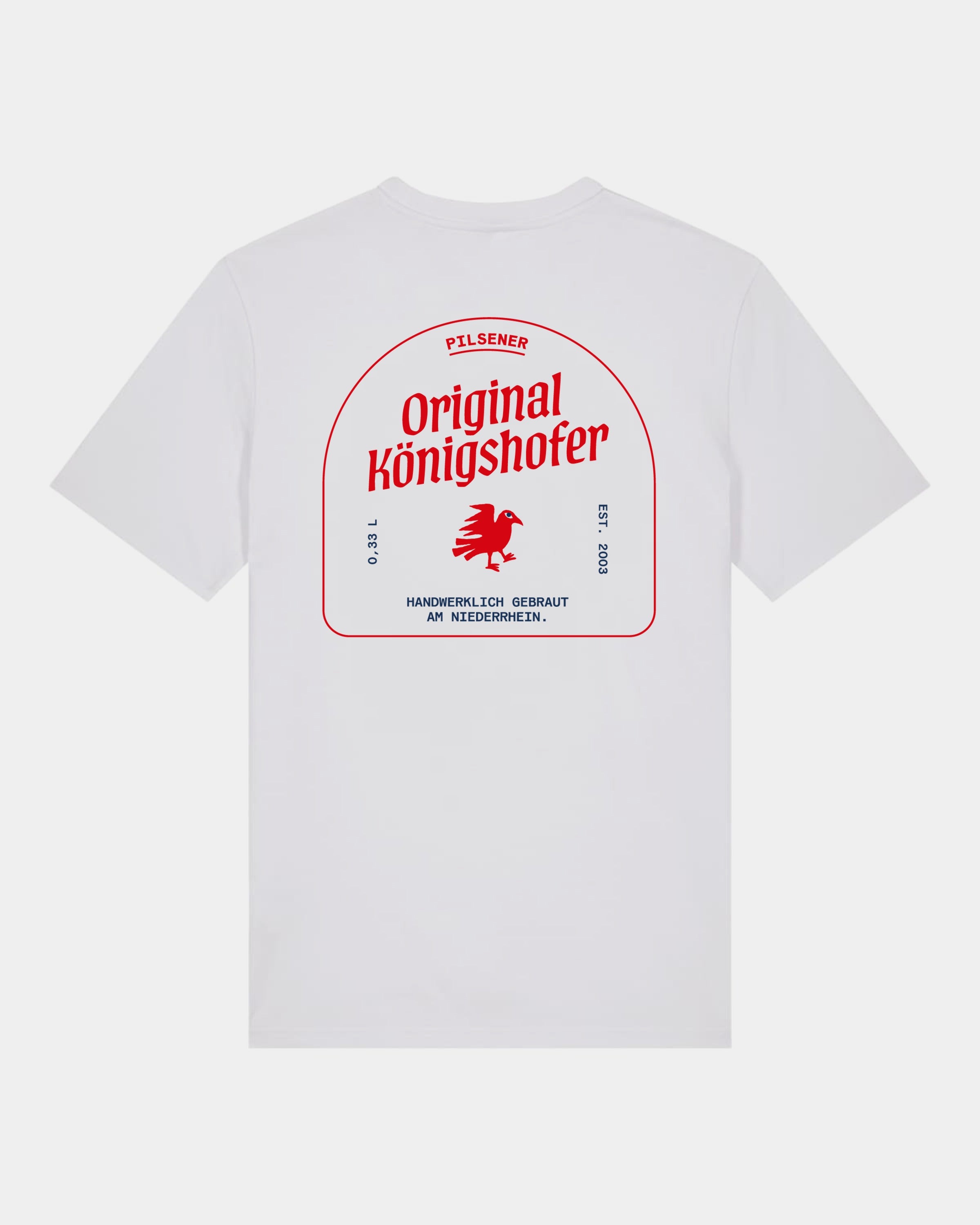 Mediumweight T-Shirt Brauerei Königshof - hinten - Rot - Weiß