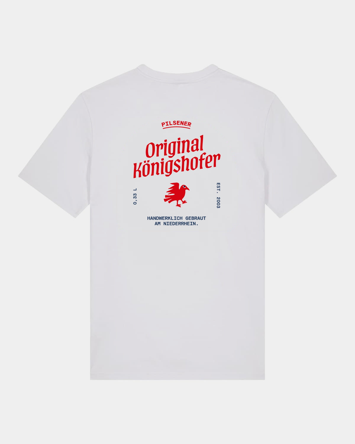 Mediumweight T-Shirt Brauerei Königshof - hinten - Rot - Weiß
