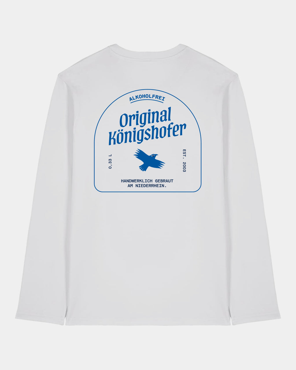 Middleweight Langarmshirt Brauerei Königshof - hinten - Blau - Weiß