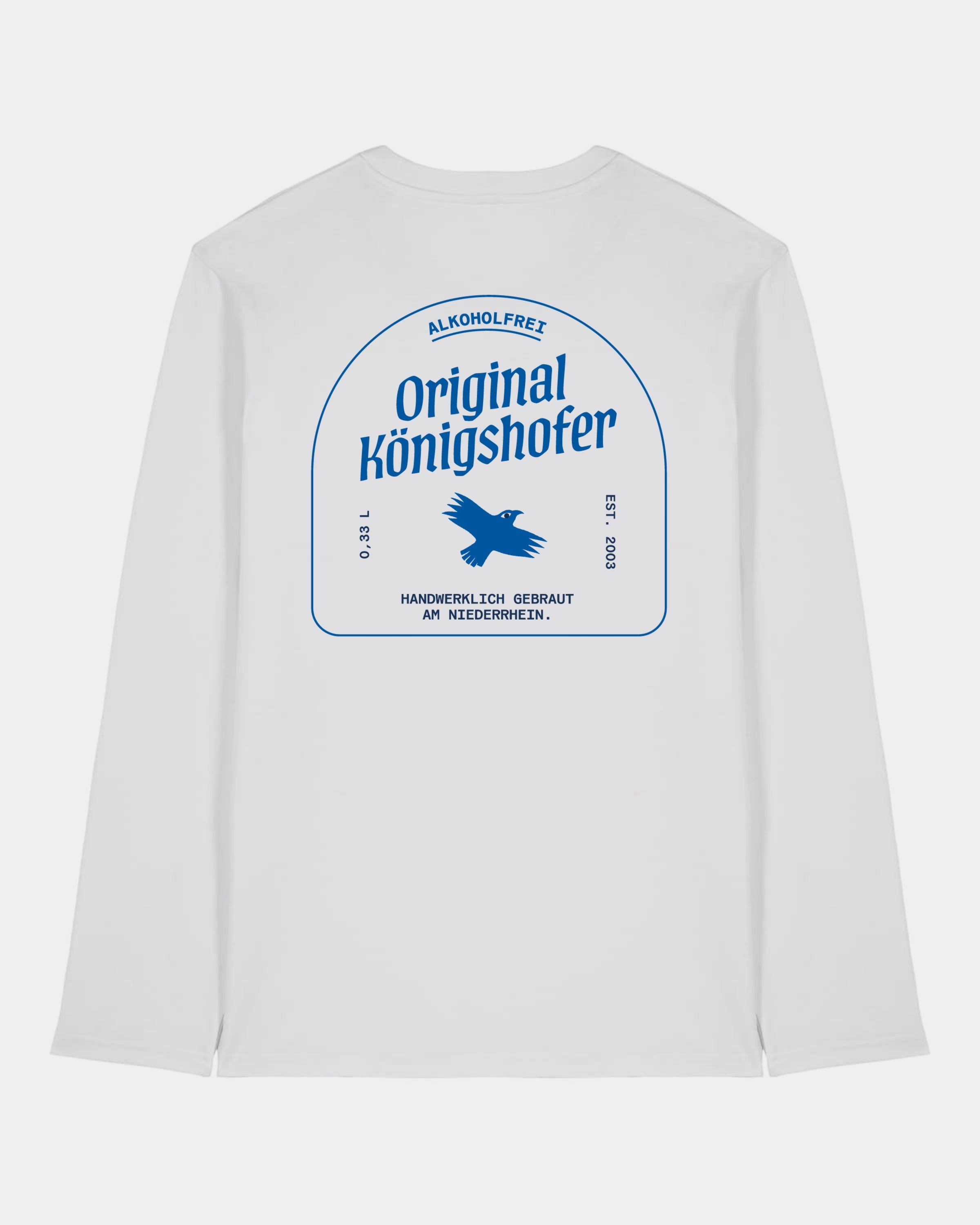 Middleweight Langarmshirt Brauerei Königshof - hinten - Blau - Weiß