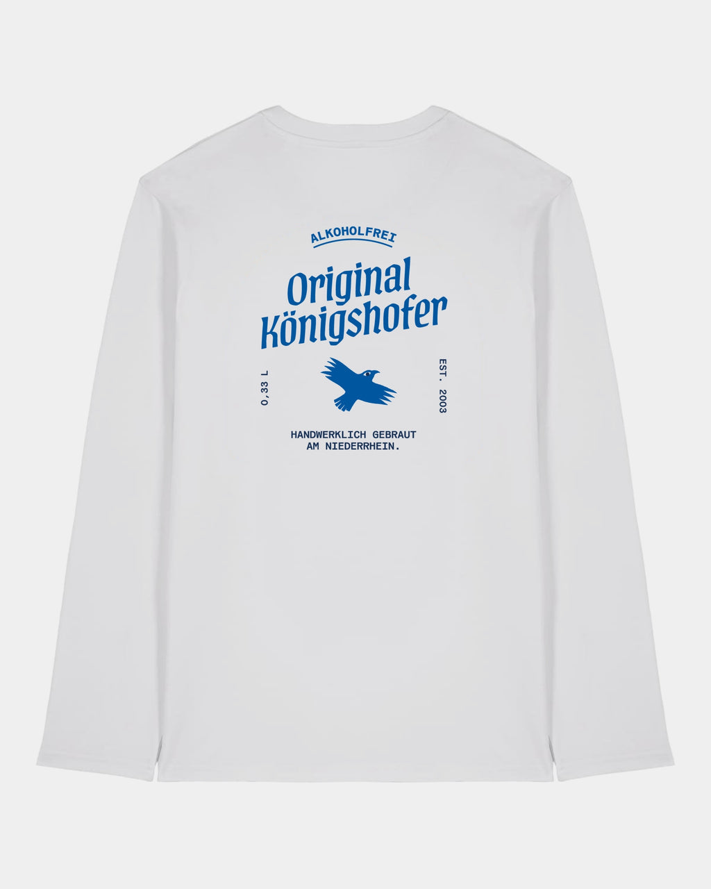 Middleweight Langarmshirt Brauerei Königshof - hinten - Blau - Weiß