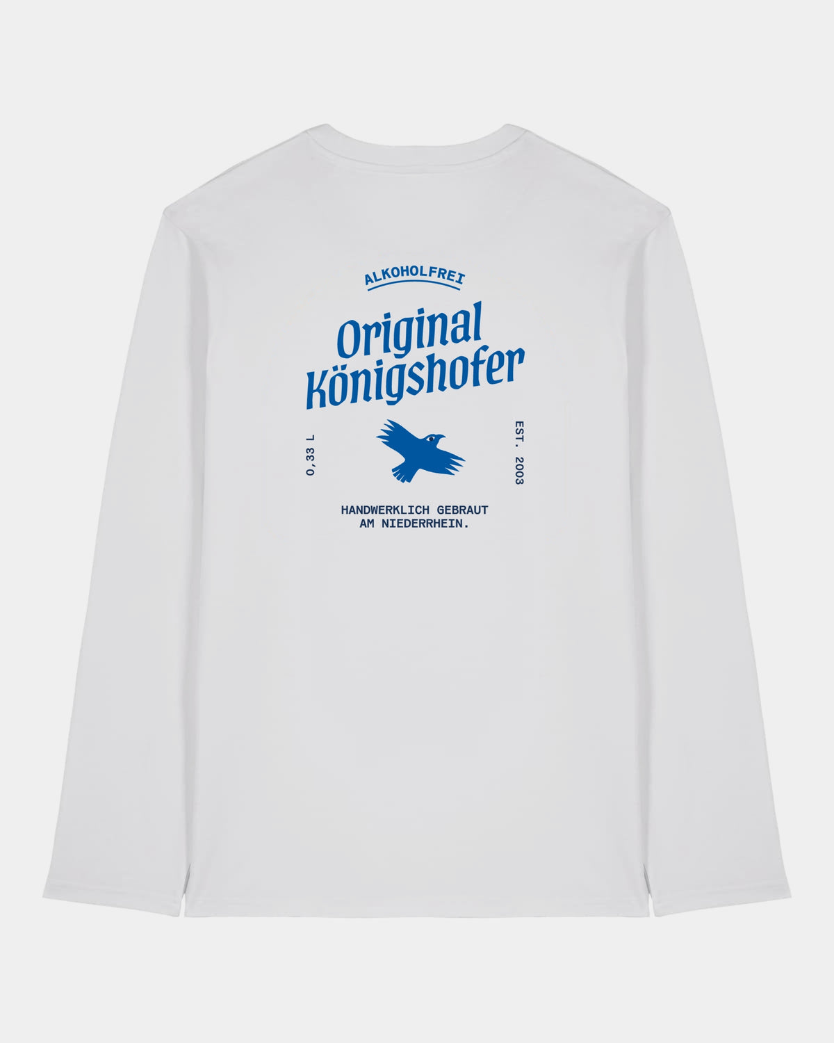 Middleweight Langarmshirt Brauerei Königshof - hinten - Blau - Weiß