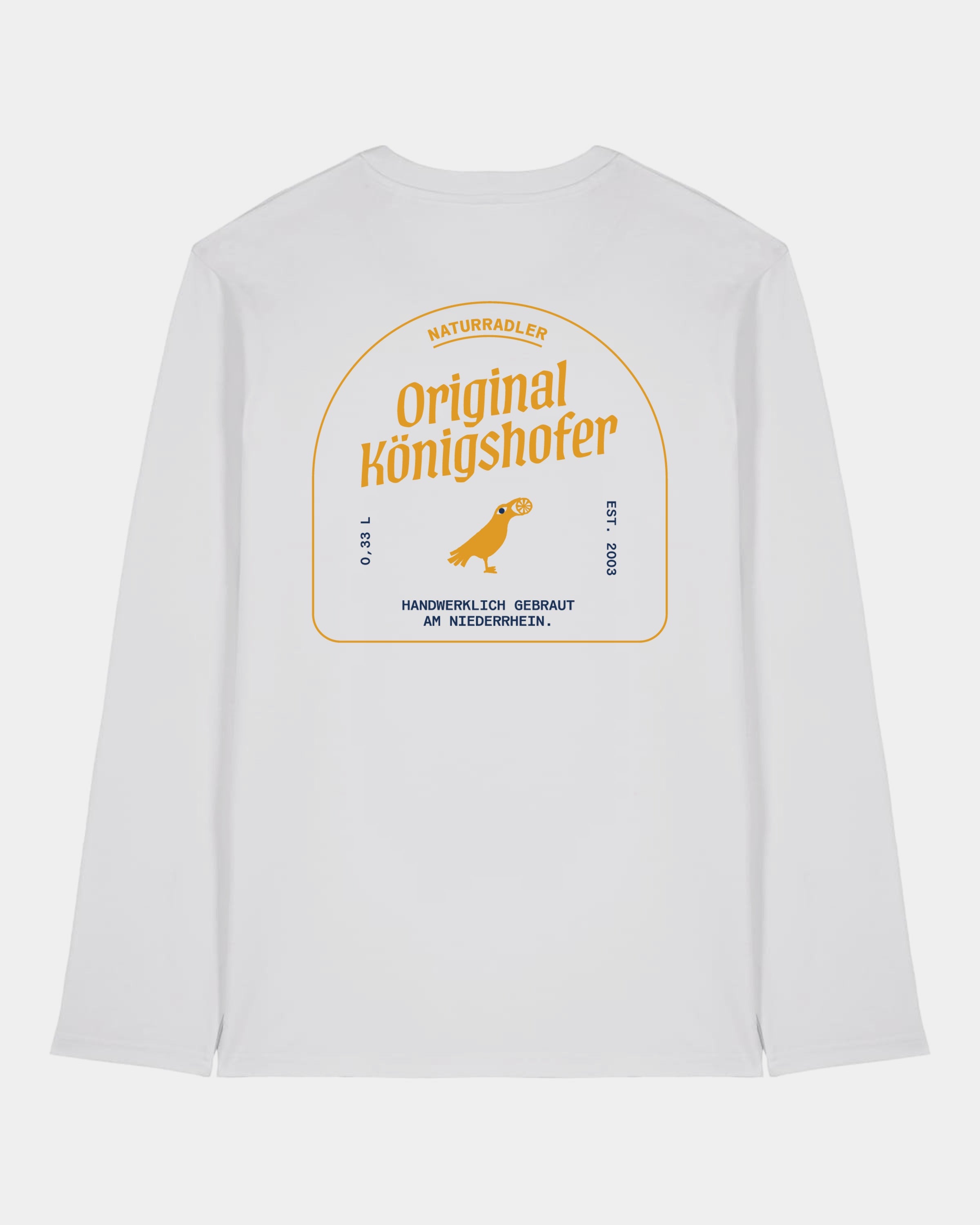 Middleweight Langarmshirt Brauerei Königshof - hinten - Gelb - Weiß