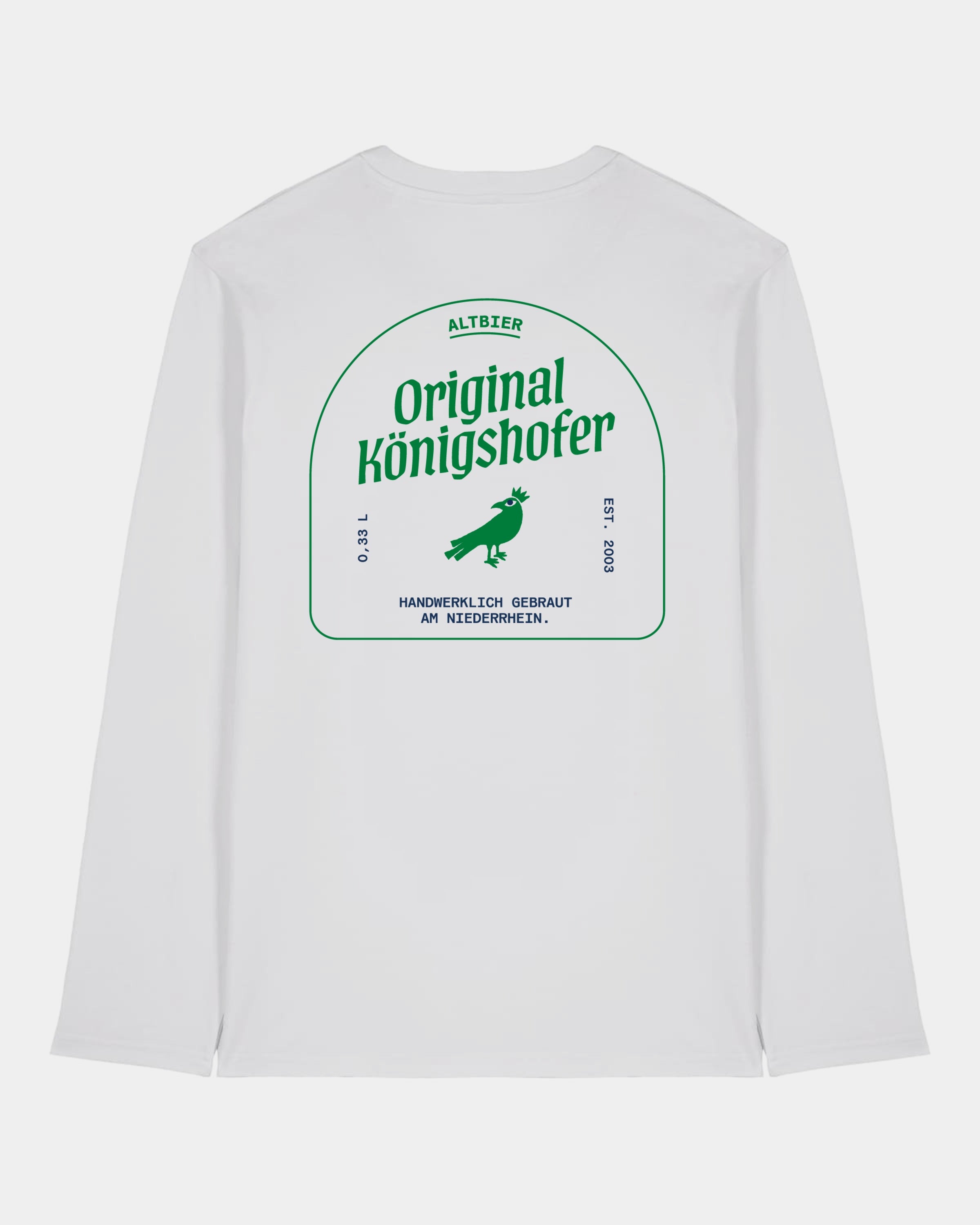 Middleweight Langarmshirt Brauerei Königshof - hinten - Grün - Weiß