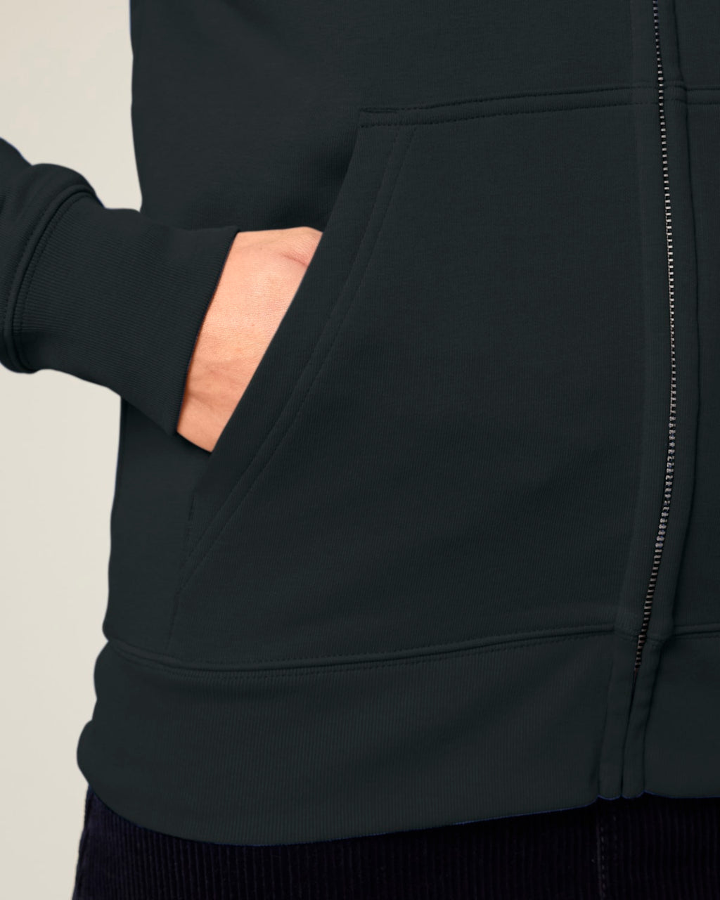 Mediumweight Zip Hoodie Unisex - Schwarz