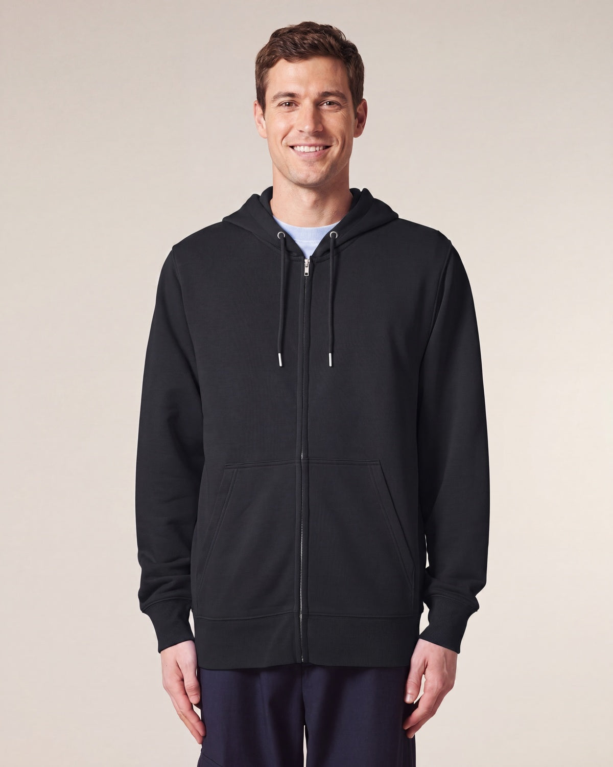 Mediumweight Zip Hoodie Unisex - Schwarz