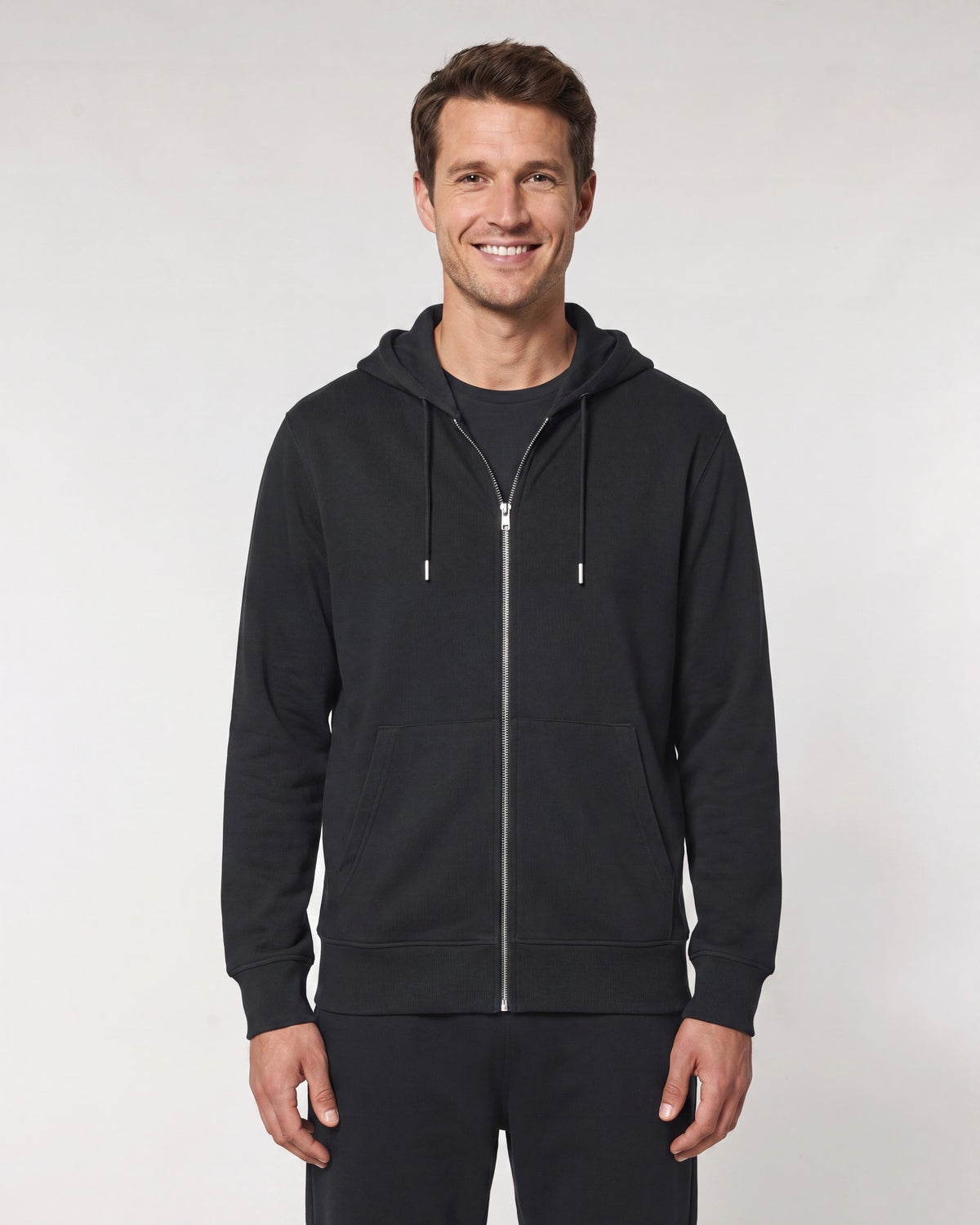 Heavyweight Zip Hoodie Unisex - Schwarz