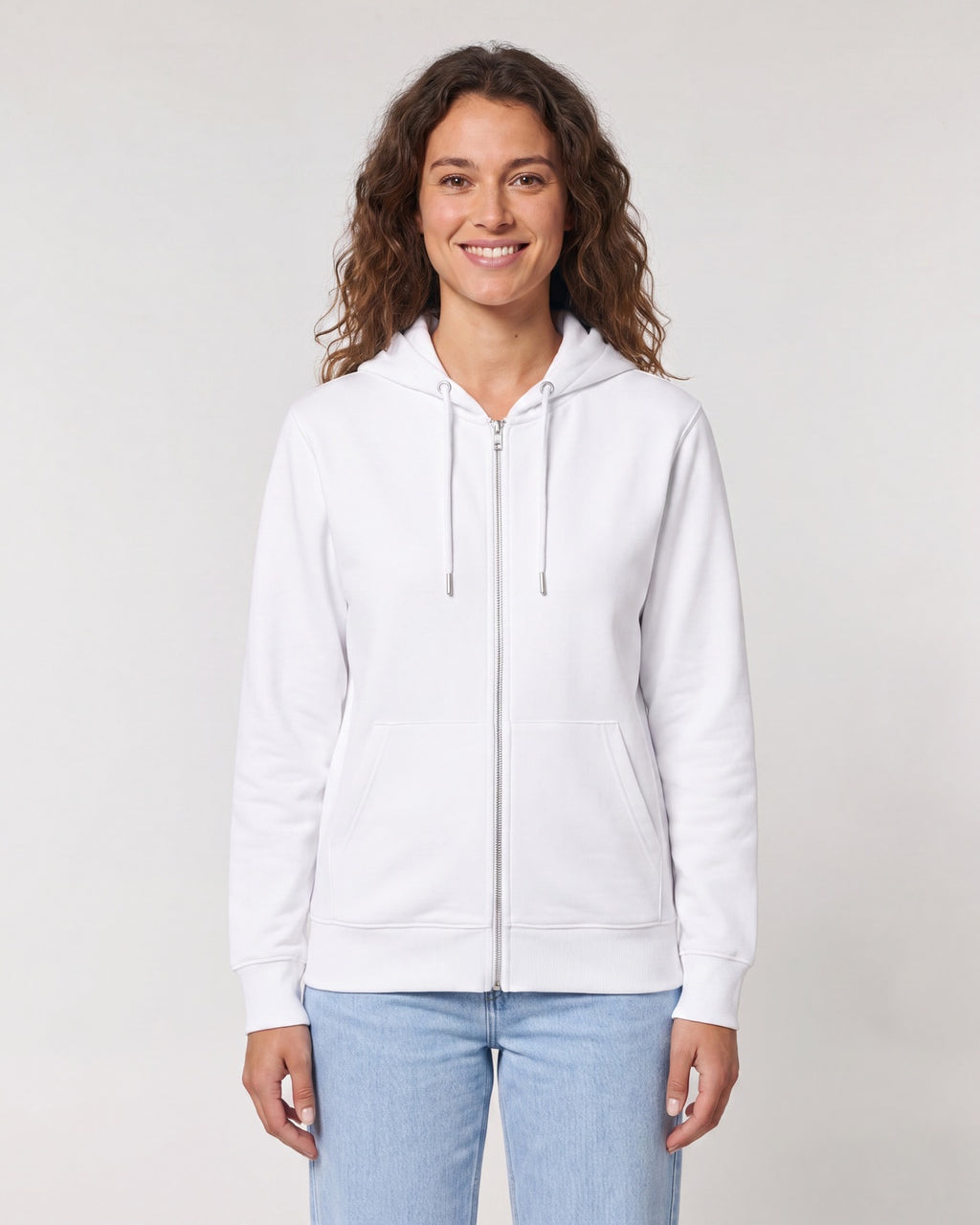 Heavyweight Zip Hoodie Unisex - Weiß