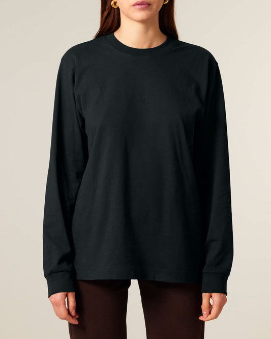 Heavy Langarmshirt Unisex - Schwarz