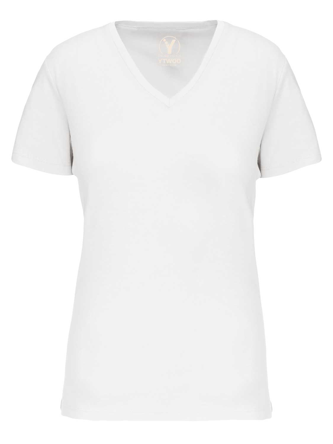 Basic Damen T-Shirt mit V-Ausschnitt aus Bio-Baumwolle in Conversion