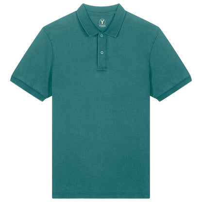 Nachhaltiges Unisex-Poloshirt im Vintage-Look – Mid-Light