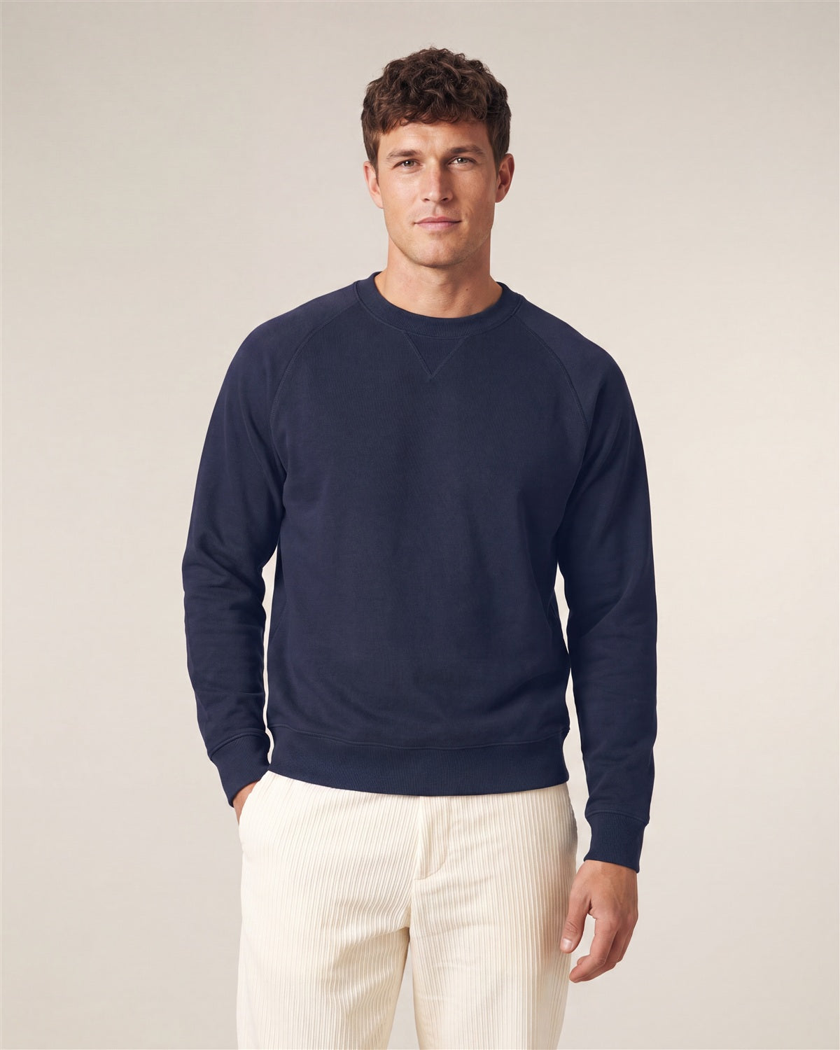 Relaxed Raglan Sweatshirt Unisex - Navy