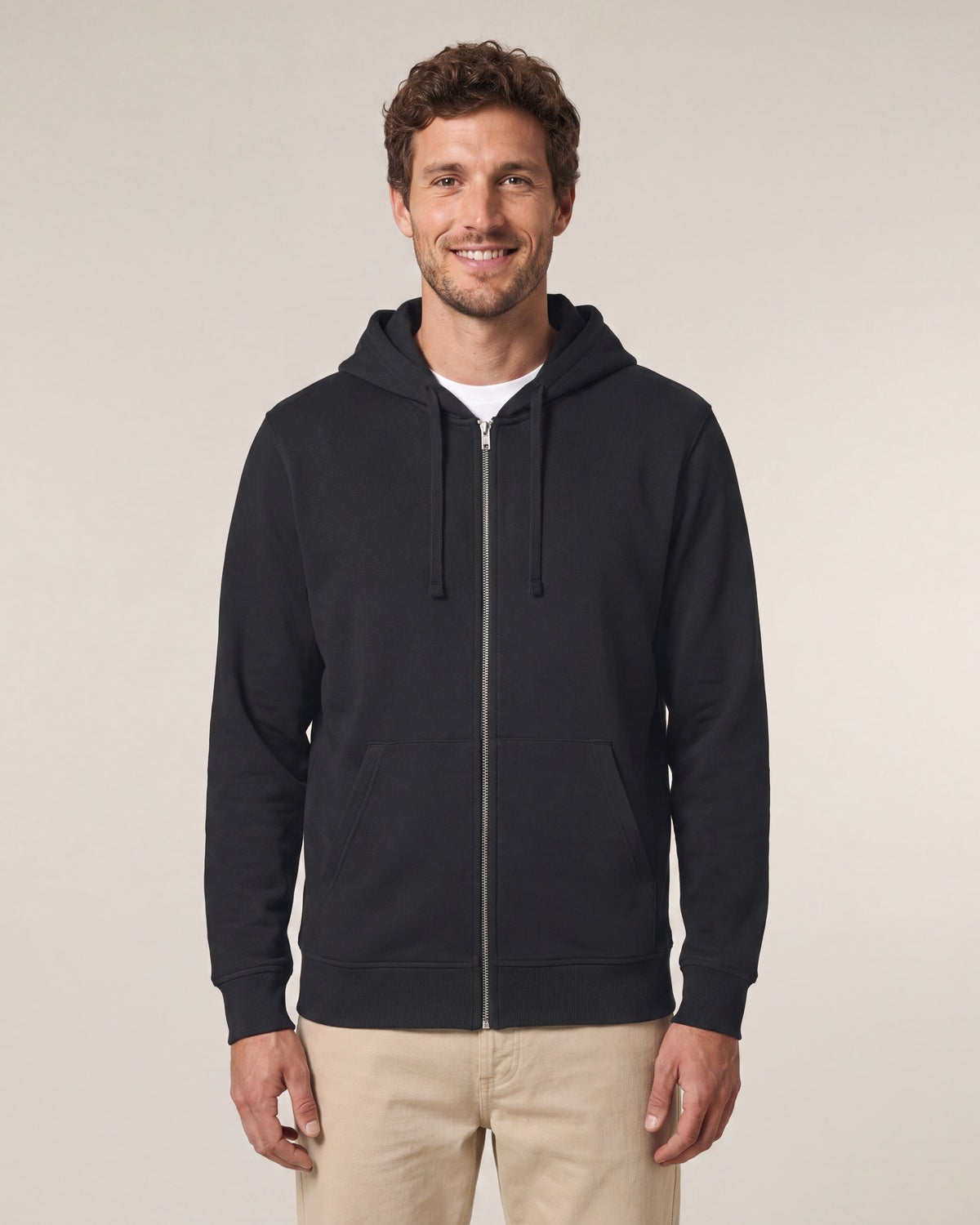 Mid-Light Zip Hoodie Unisex - Schwarz