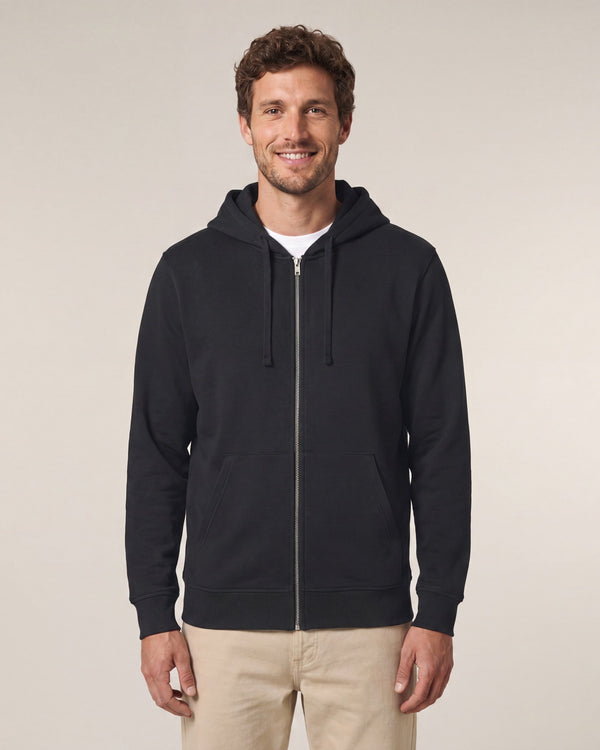 Mid-Light Zip Hoodie Unisex - Schwarz