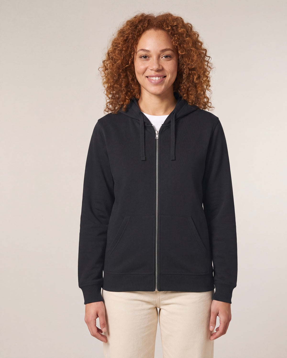 Mid-Light Zip Hoodie Unisex - Schwarz