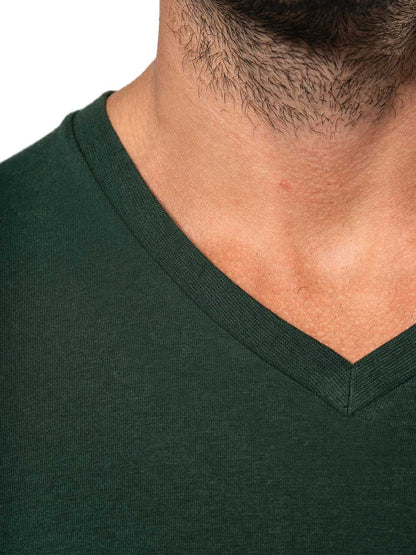 Basic Herren T-Shirt mit V-Ausschnitt aus Bio-Baumwolle