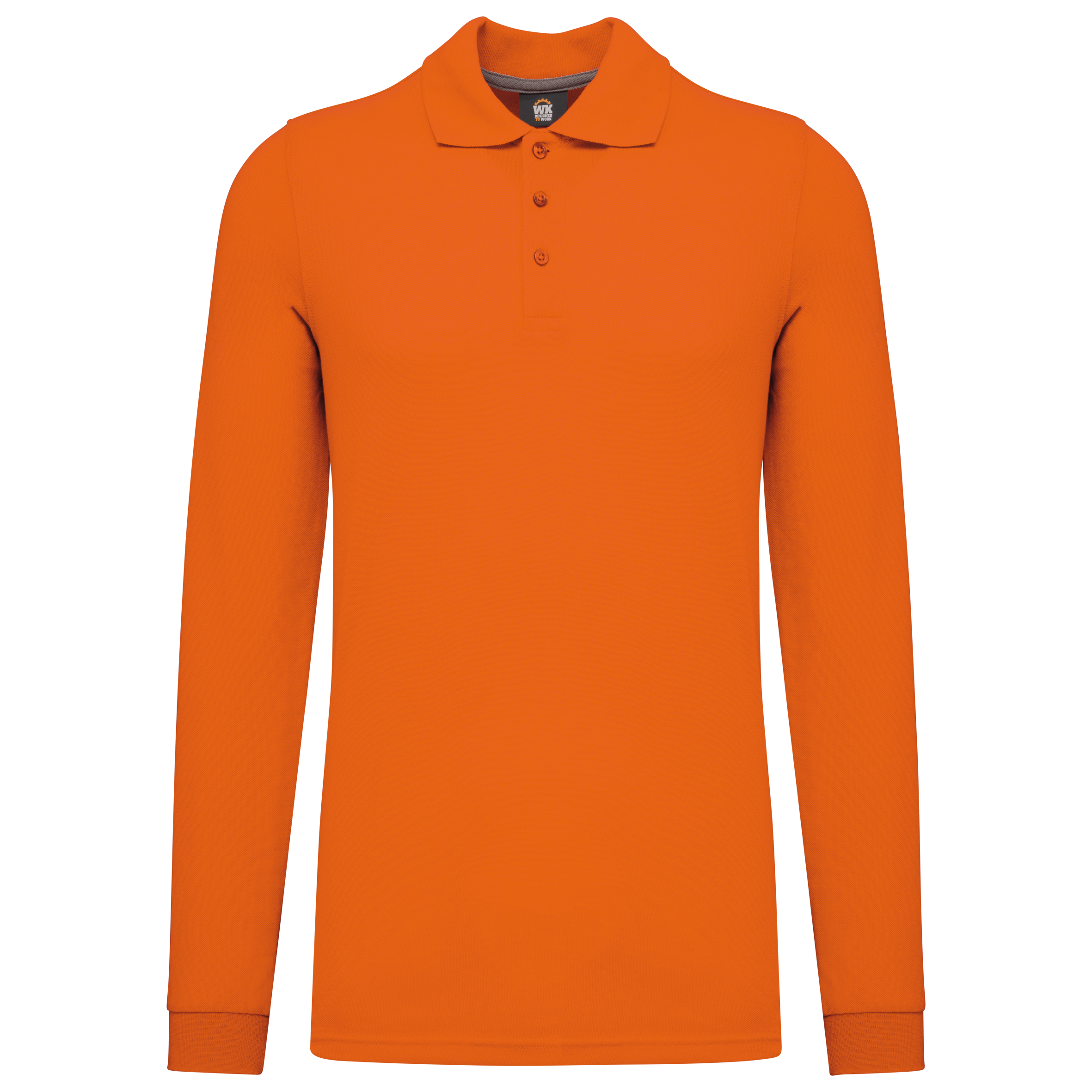 Herren Arbeits-Poloshirt Langarm - Orange