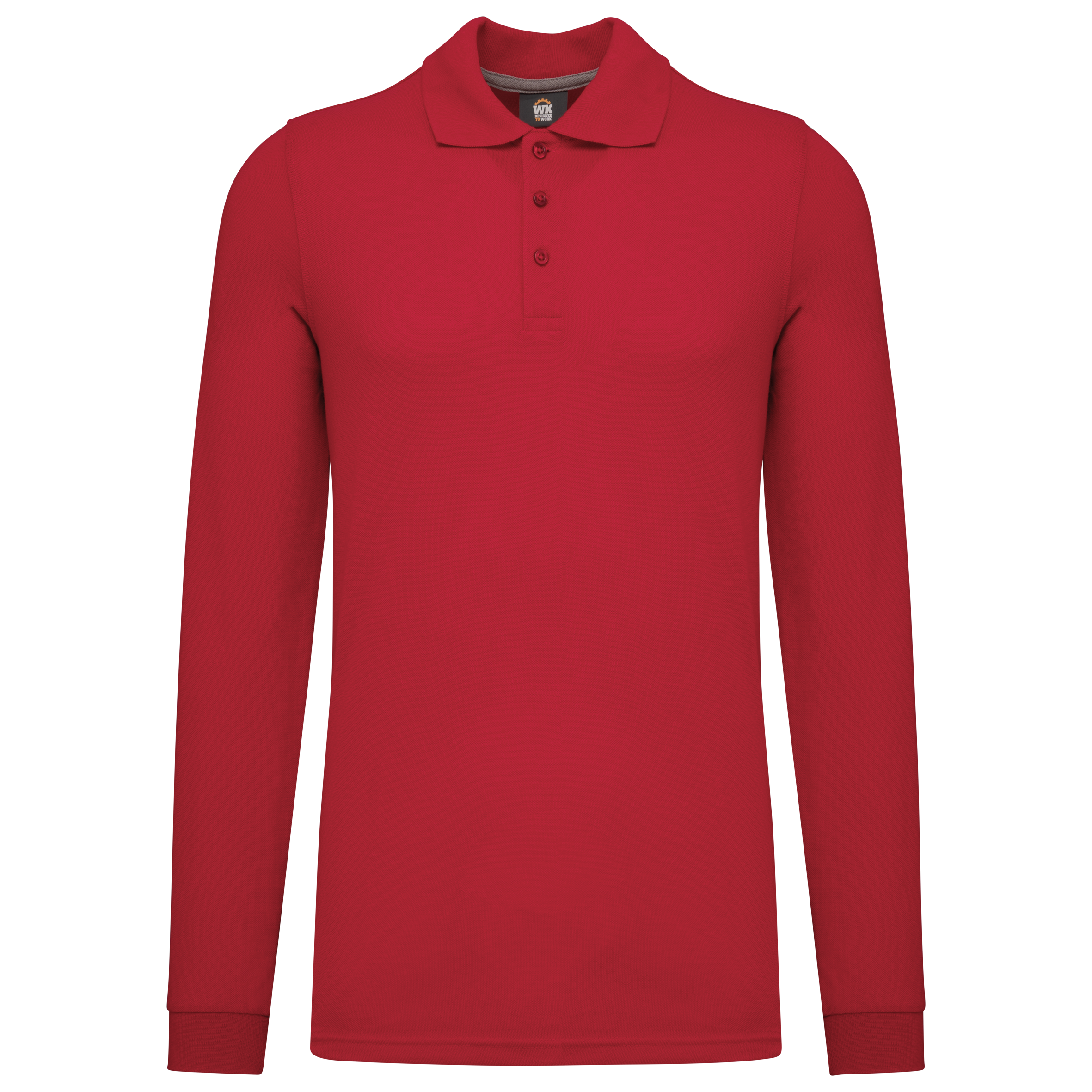 Herren Arbeits-Poloshirt Langarm - Rot