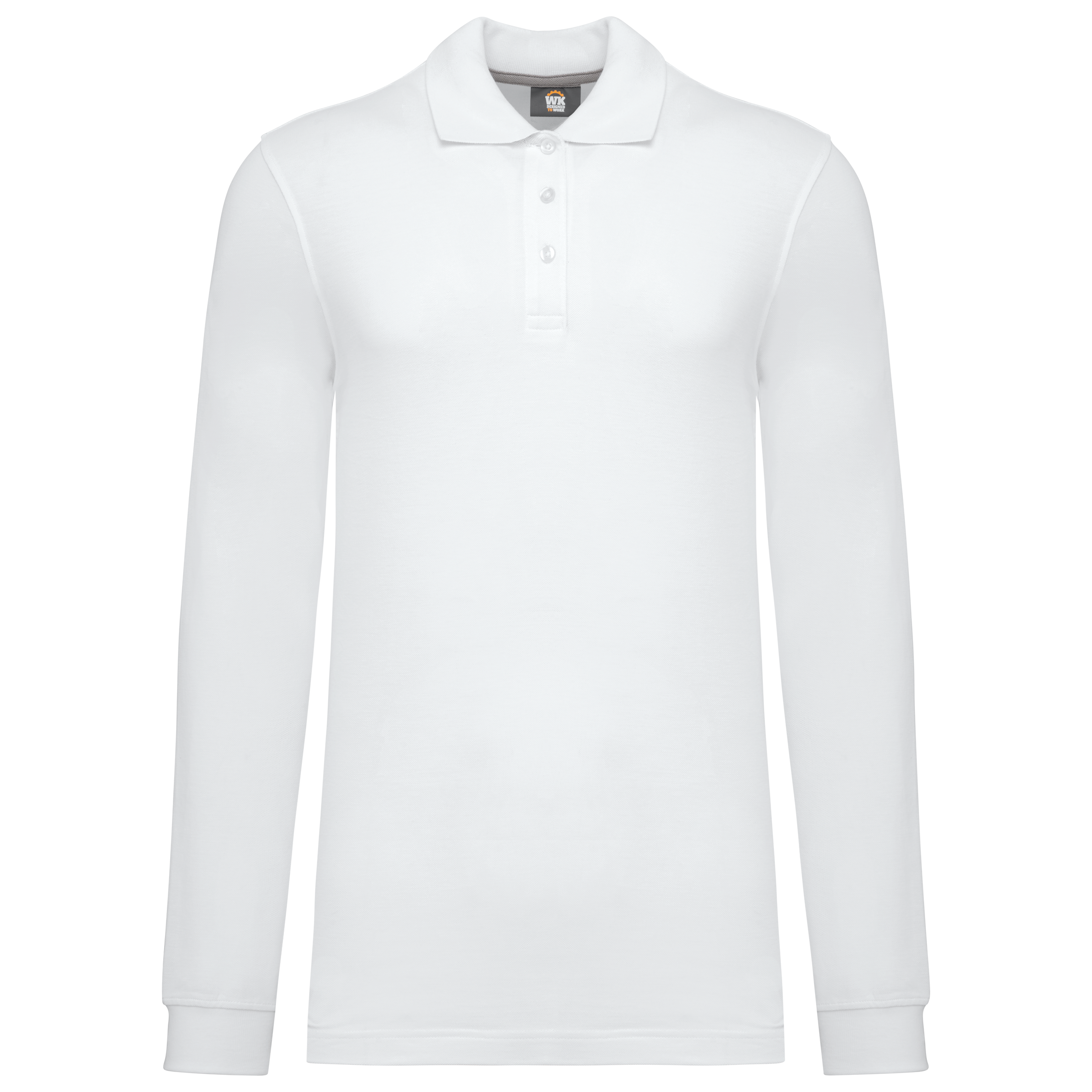 Herren Arbeits-Poloshirt Langarm - Weiß