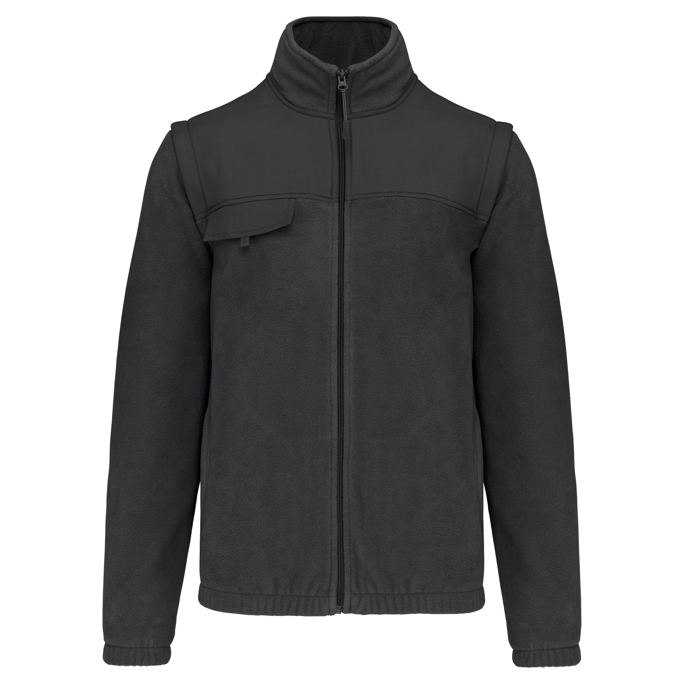 Herren Arbeits-Fleecejacke 2-in-1 - Dark Grey