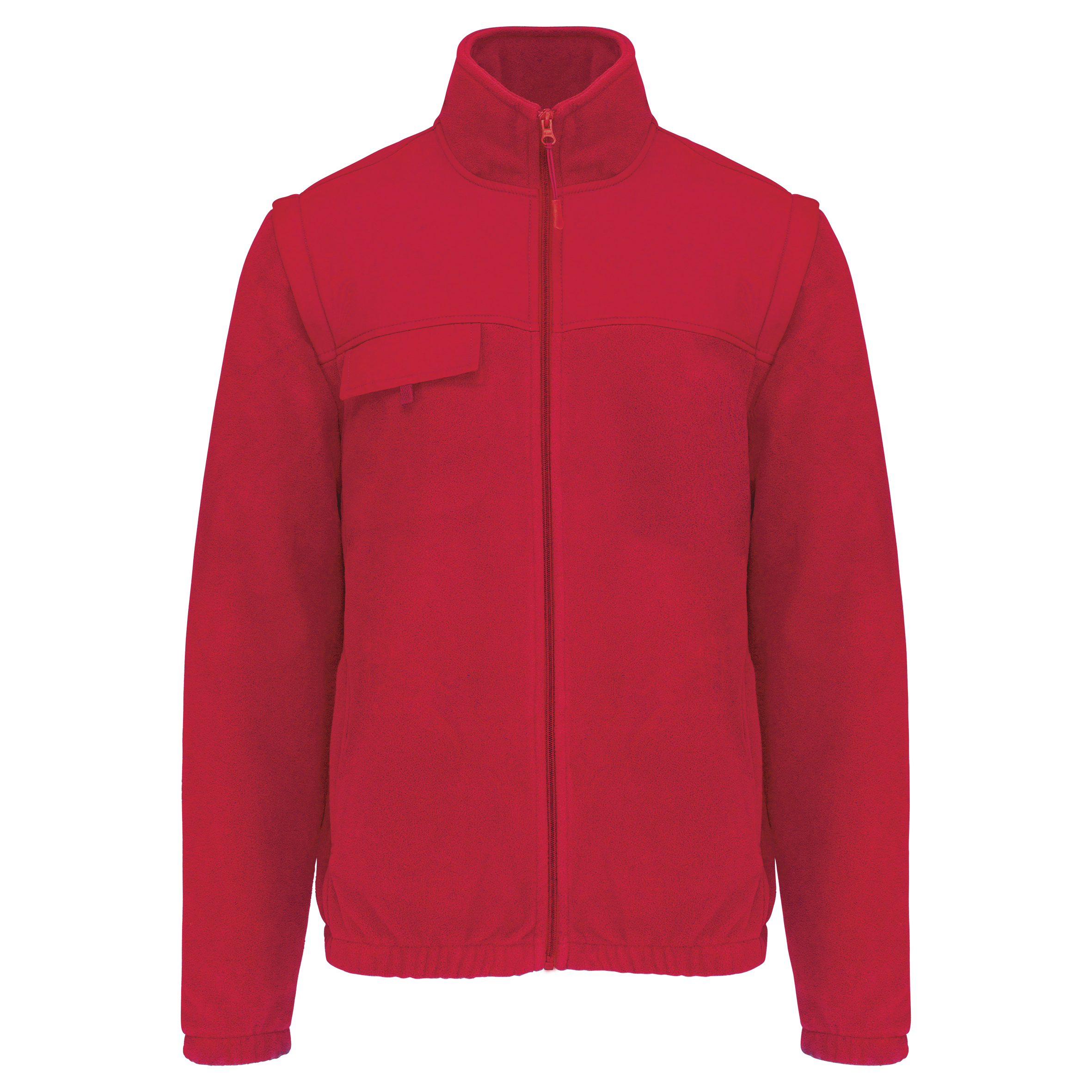 Herren Arbeits-Fleecejacke 2-in-1 - Rot