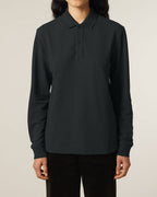 Classic Longsleeve Polo Unisex - Schwarz