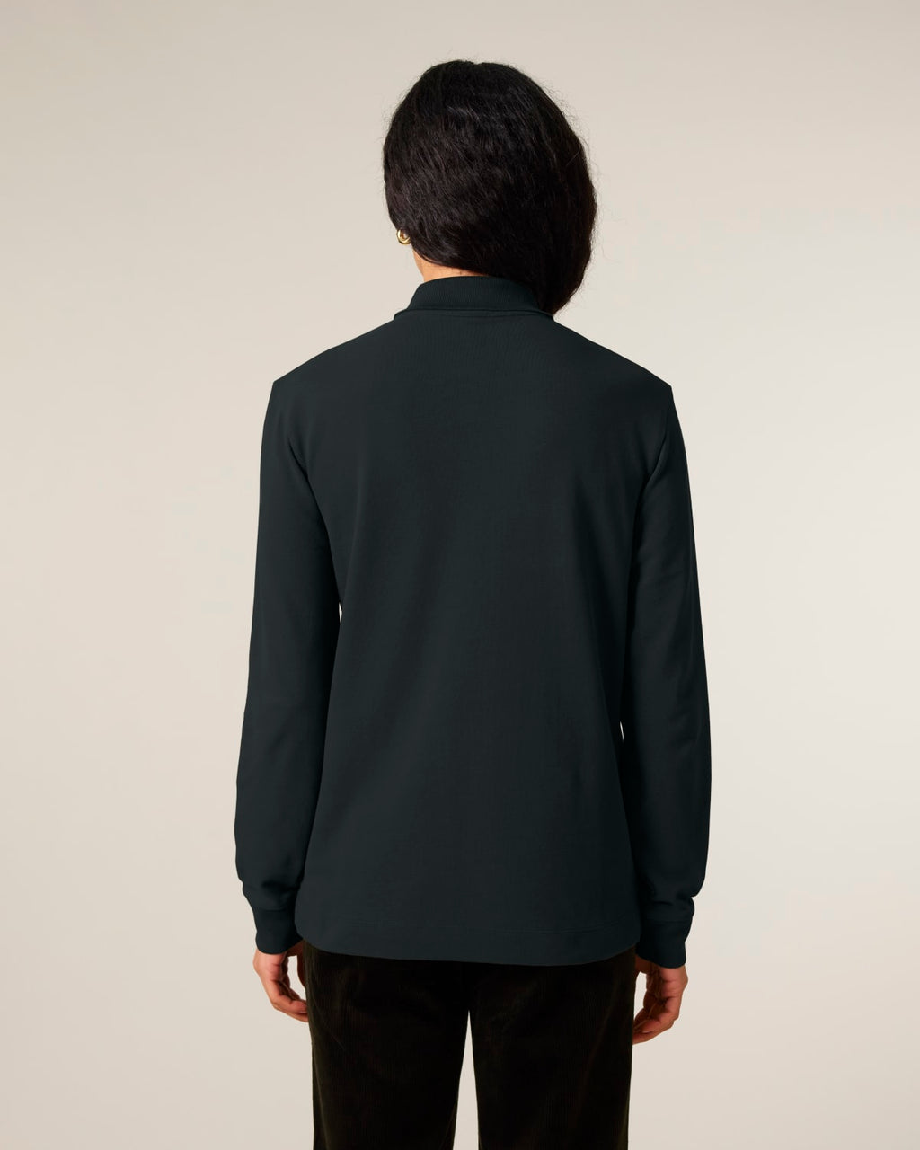 Classic Longsleeve Polo Unisex - Schwarz