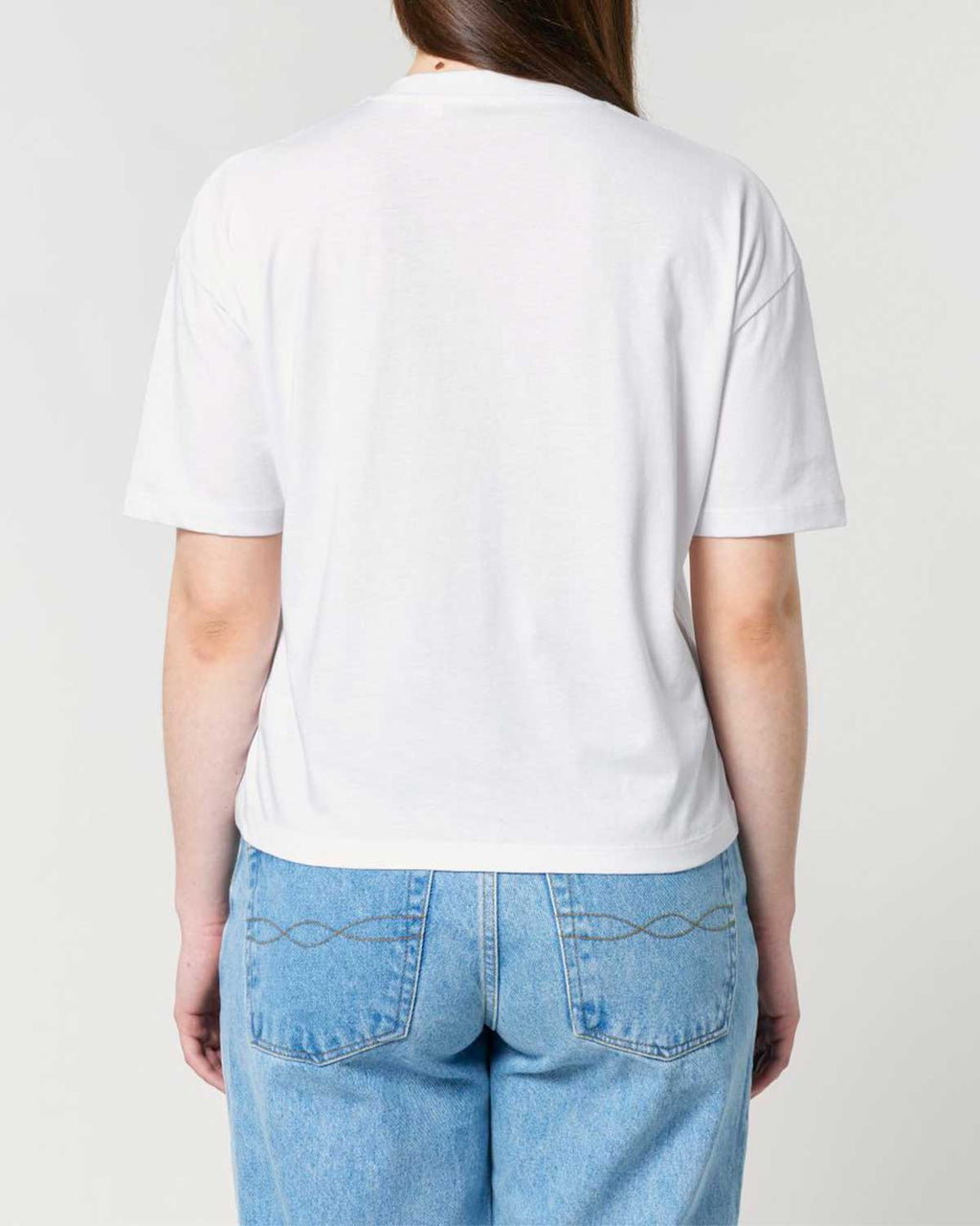 Damen Boxy T-Shirt aus Bio-Baumwolle - Weiß
